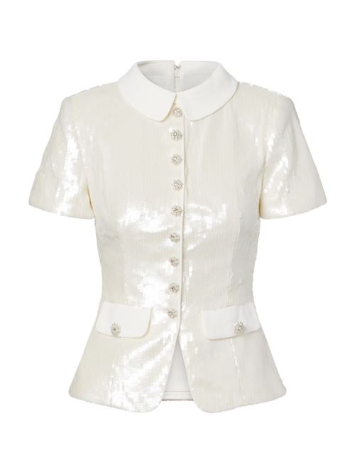 Top con paillettes SELF PORTRAIT | RS26016TWHITE